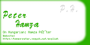 peter hamza business card